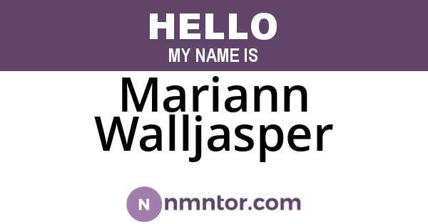 Mariann Walljasper