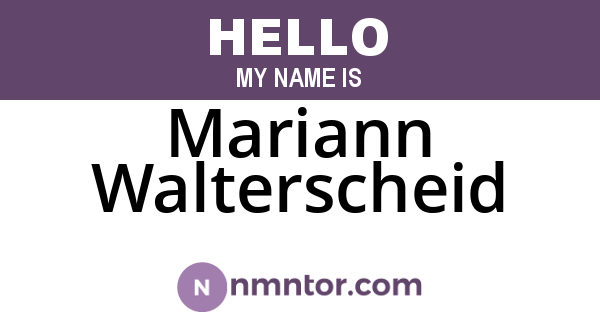 Mariann Walterscheid