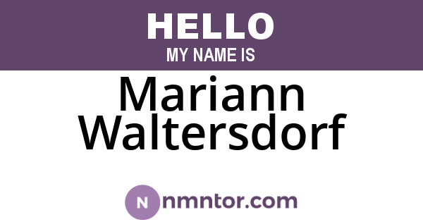 Mariann Waltersdorf