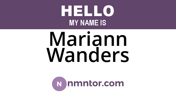 Mariann Wanders