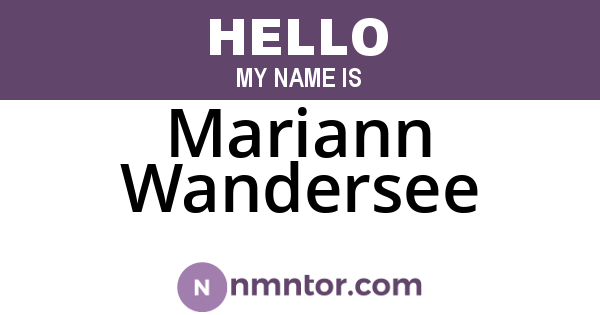 Mariann Wandersee
