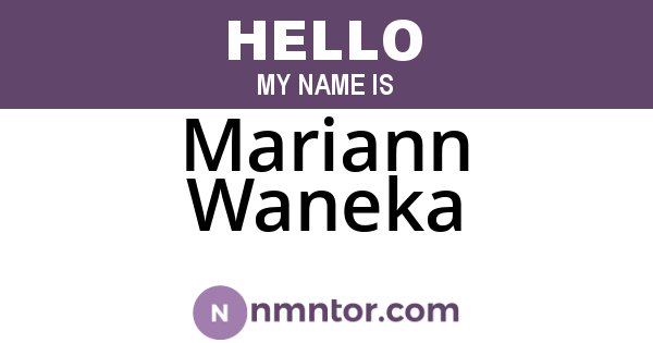 Mariann Waneka
