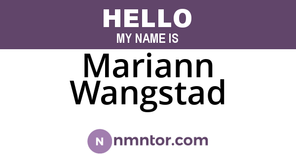 Mariann Wangstad