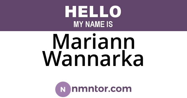 Mariann Wannarka