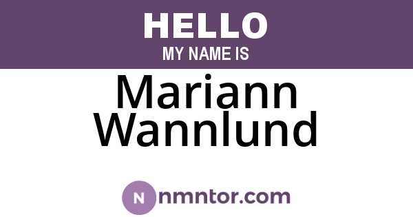 Mariann Wannlund