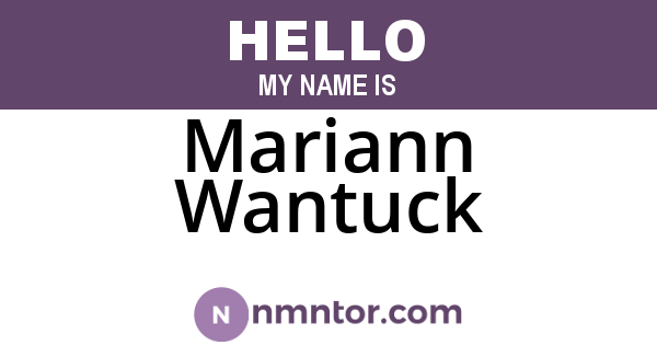 Mariann Wantuck