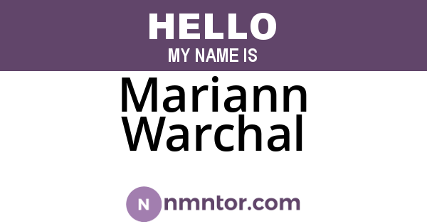 Mariann Warchal
