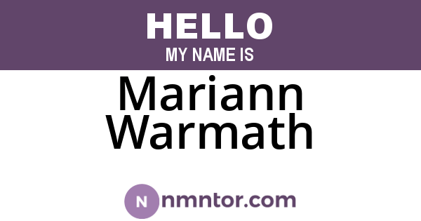 Mariann Warmath