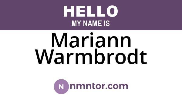 Mariann Warmbrodt