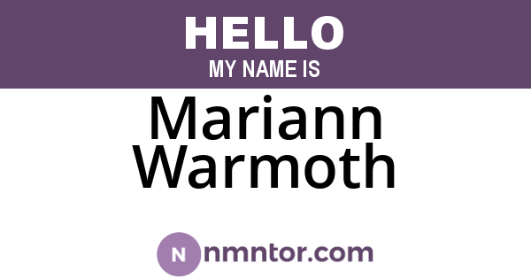 Mariann Warmoth