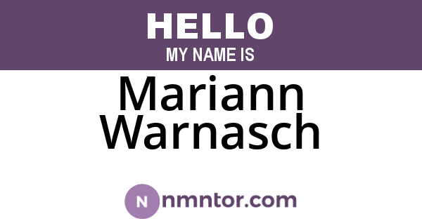 Mariann Warnasch