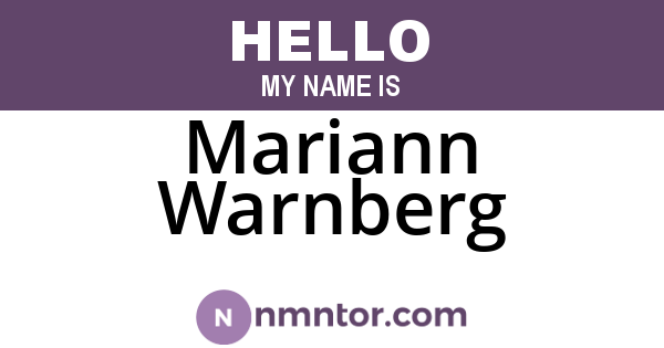 Mariann Warnberg