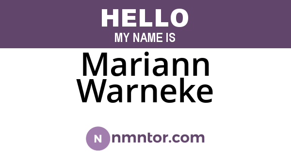 Mariann Warneke