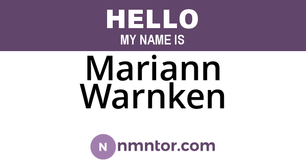Mariann Warnken