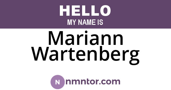 Mariann Wartenberg