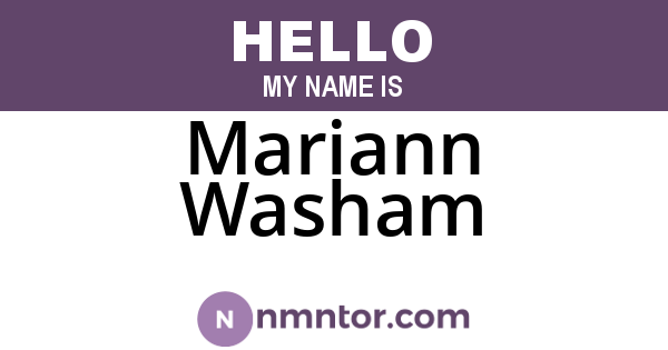 Mariann Washam
