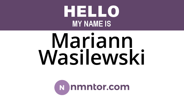 Mariann Wasilewski