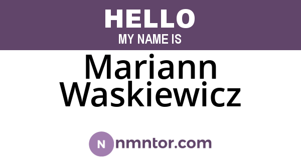 Mariann Waskiewicz