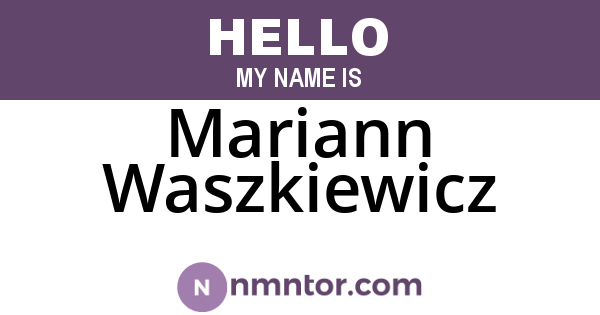 Mariann Waszkiewicz