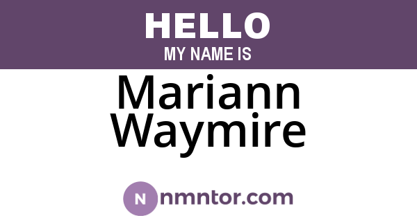 Mariann Waymire