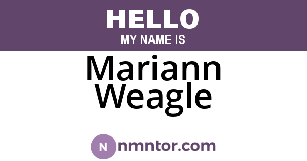 Mariann Weagle