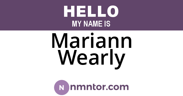 Mariann Wearly