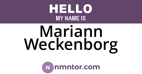 Mariann Weckenborg