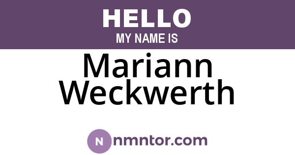 Mariann Weckwerth