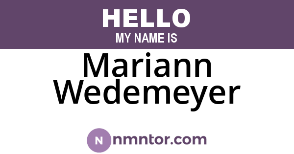 Mariann Wedemeyer