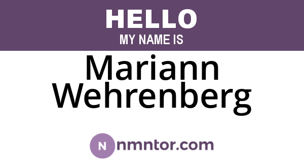 Mariann Wehrenberg