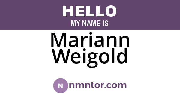 Mariann Weigold