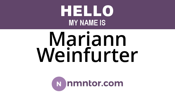 Mariann Weinfurter