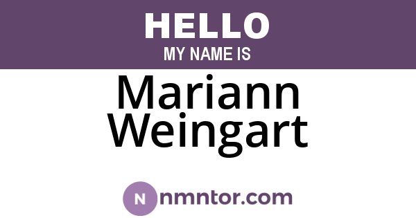 Mariann Weingart