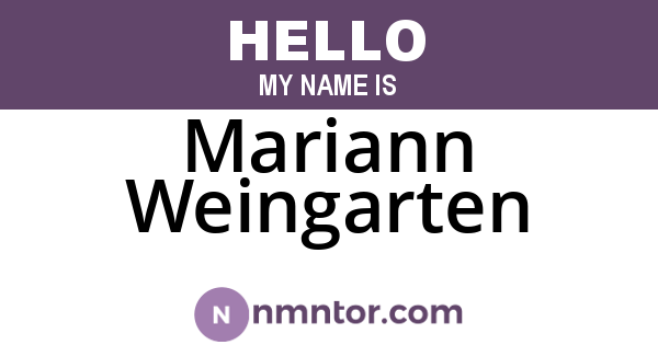Mariann Weingarten