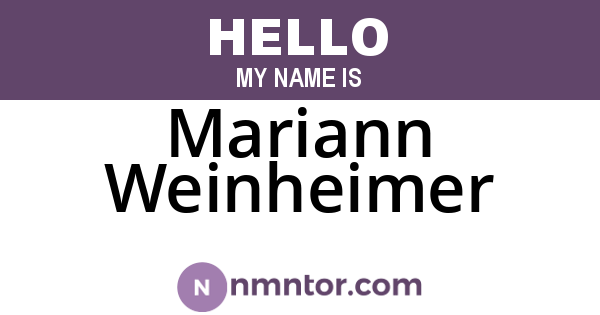 Mariann Weinheimer