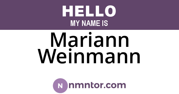 Mariann Weinmann