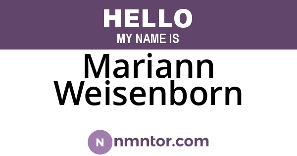 Mariann Weisenborn