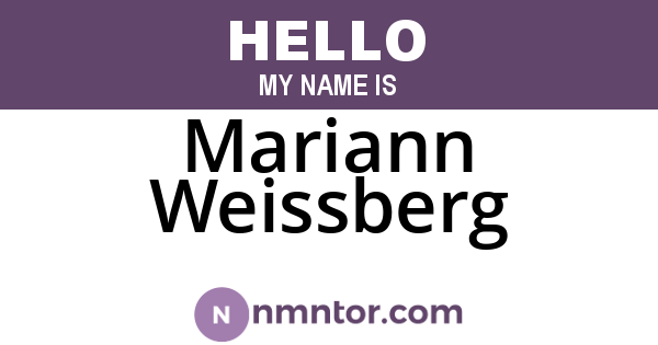 Mariann Weissberg