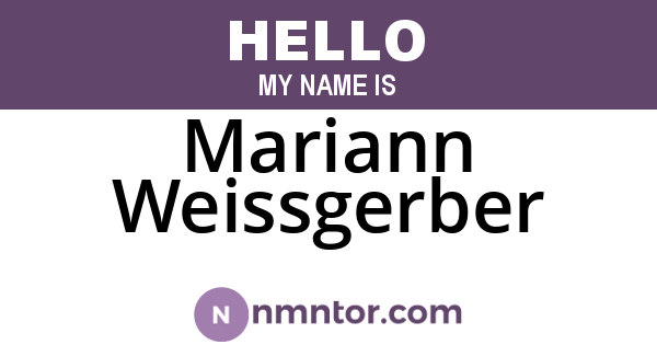 Mariann Weissgerber
