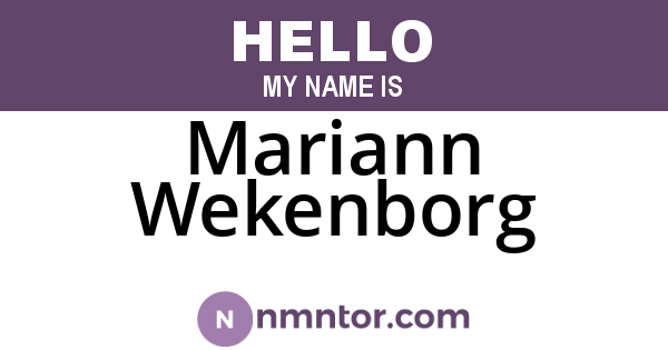 Mariann Wekenborg