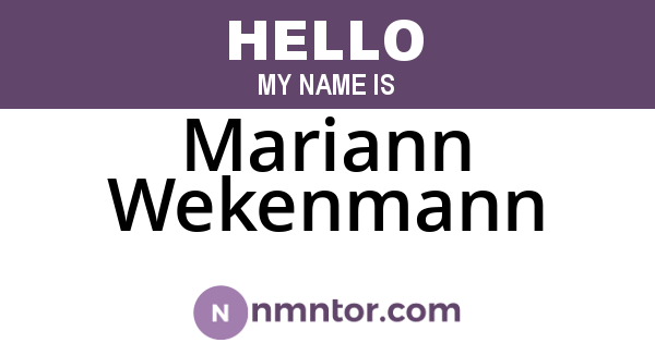 Mariann Wekenmann