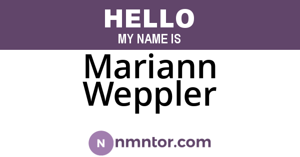Mariann Weppler