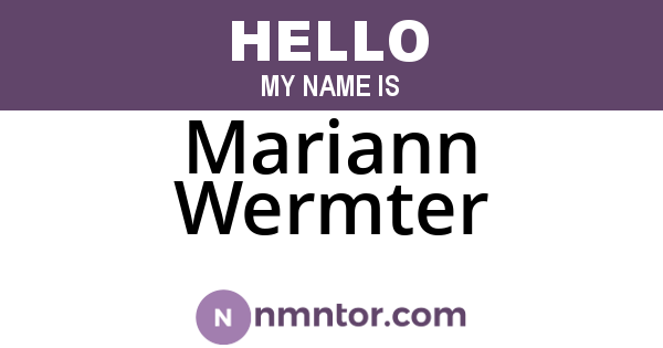 Mariann Wermter
