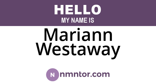 Mariann Westaway