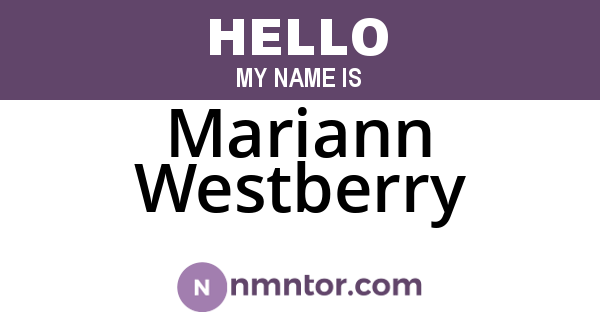 Mariann Westberry