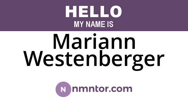 Mariann Westenberger