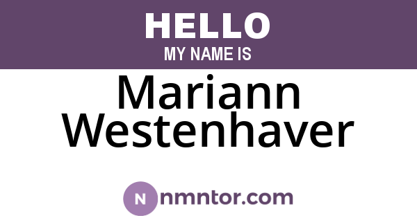 Mariann Westenhaver