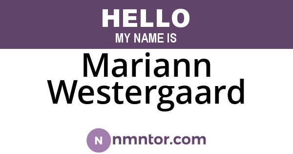 Mariann Westergaard