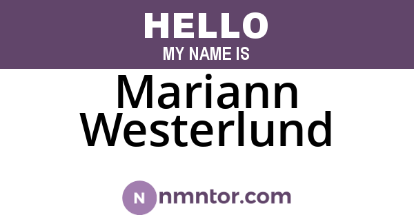 Mariann Westerlund