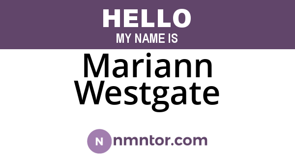 Mariann Westgate